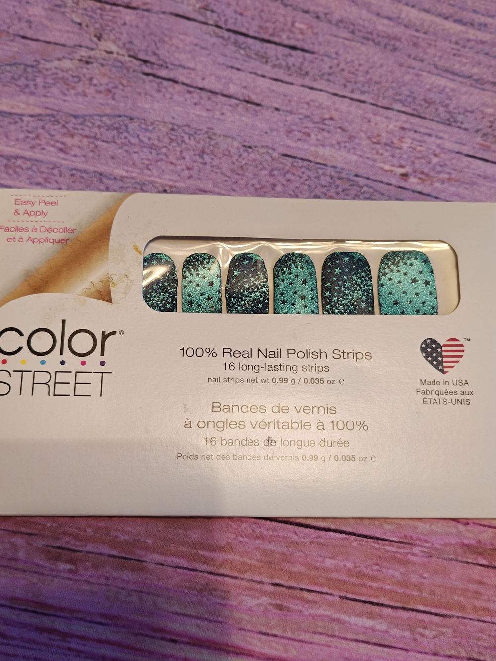Color Street Star Gazer Teal Glitter Nail Strips #0736
